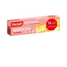Woreczki strunowe z suwakiem 1l 20 szt.