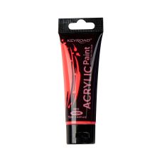 Farba akrylowa KEYROAD neonowa czerwona w tubce 75ml do malowania hobbystycznego