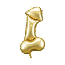 Balon Foliowy Penis Złoty 55,5x112 cm na Wieczory Panieńskie