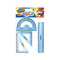 Zestaw geometryczny szkolny 4 elementy 20 cm - artykuły do zajęć matematycznych w szkole