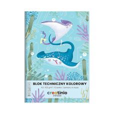 Blok Techniczny A3 10 kartek 160g CREATINIO kolorowy barwiony w masie