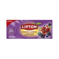 Herbata LIPTON owocowa z owocami leśnymi i granatem 20 torebek 1,5 g premium jakość B2B