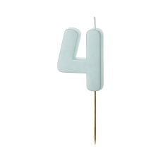 Świeczka Urodzinowa Cyfra 4 Jasnoniebieska 5.5 cm