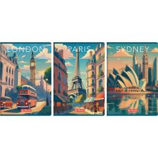 Zeszyt A4 80 kartek kratka z marginesem Herlitz Retro City