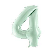 Balon Foliowy Cyfra 4 Zielony 72cm na Powietrze i Hel