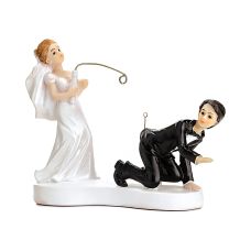 Figurka Para Młoda z Wędką Dekoracyjna 13cm