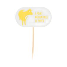 Patyczki do steków drewniane Medium Well wzór 8 cm 100 sztuk
