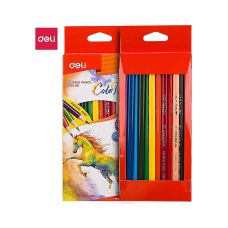 Kredki ołówkowe trójkątne COLORUN DELI 12 kolorów