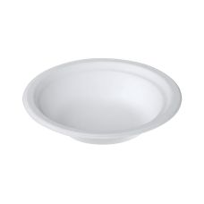 Miska papierowa z trzciny cukrowej biała 400ml średnica 17,8 cm wysokość 4 cm 50 sztuk