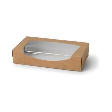 Pudełko na sushi z okienkiem pap. 20x12x4 cm 50szt