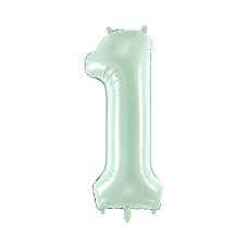 Balon Foliowy Cyfra 1 Zielony 72cm Samouszczelniający się z Haczykami