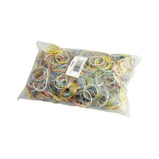 Gumki recepturki Q-CONNECT 250g średnica 40mm mix kolorów gumki biurowe elastyczne