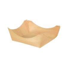 Miseczka z drewna naturalnego kwadratowa 10 x 10 x 3,5 cm 50 sztuk