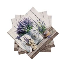 Serwetki Papierowe Paw Lavender in Bucket 33x33cm 20 sztuk