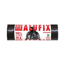 Worki na śmieci ALUFIX z folii LDPE czarne 110 litrów 70x100 cm 10 sztuk