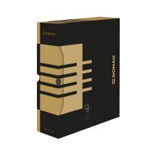 Pudło archiwizacyjne Donau z kartonu na dokumenty A4, szerokość 100 mm, brązowe