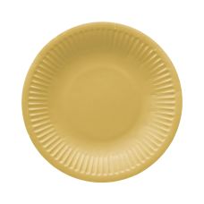 Talerz papierowy okrągły złoty Gold średnica 18 cm elegancki 8 sztuk