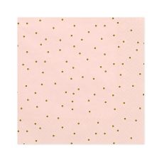 Serwetki Papierowe Trójwarstwowe Kropeczki Jasnoróżowe Złoty Nadruk 33x33 cm 20 sztuk
