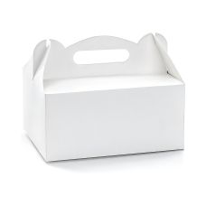 Pudełka na ciasto ozdobne białe 19x14x9 cm (10 sztuk)