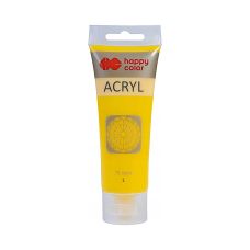 Farba Akrylowa Żółta Happy Color 75 ml Uniwersalna do Drewna Papieru Szkła