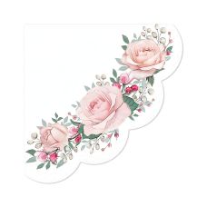 Serwetki papierowe 3-warstwowe okrągłe Roses średnica 32 cm 12 sztuk