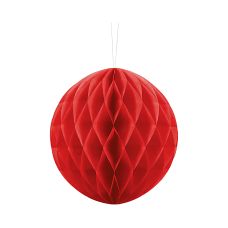 Kula Bibułowa Czerwona Dekoracyjna 20 cm