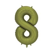Balon Foliowy Cyfra Osiem Oliwkowy 86cm