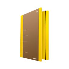 Teczka z gumką DONAU Life kartonowa A4 500gsm żółta 3-skrzydłowa