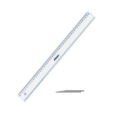 Linijka plastikowa 50 cm z podziałką i etui