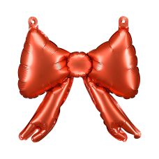 Balony Foliowe Kokardy Czerwone do Girland 25,5 x 25 cm 5 sztuk