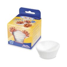 Papilotki papierowe do muffinek białe średnica 50 mm wysokość 30 mm 100 sztuk