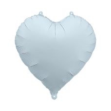 Balon Foliowy Serce Mglisty Niebieski 45cm do Powietrza i Helu