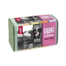 Gąbki do zmywania ANNA ZARADNA prostokątne 5 szt. mix kolorów