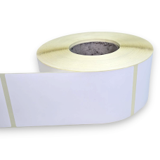 Etykieta termiczna biała 100x160 mm z perforacją FI 76 1000 szt.
