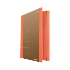 Teczka z gumką DONAU Life kartonowa A4 500gsm 3-skrzydłowa pomarańczowa