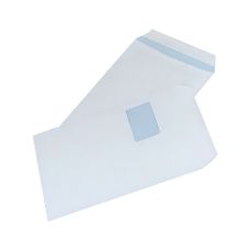 Koperta C4 (229x324) NC samoklejąca z paskiem biała okno lewa góra 55x90mm 250 sztuk
