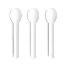 Łyżki papierowe jednorazowe 15,8 cm białe 50 sztuk do gastronomii