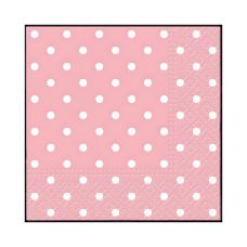 Serwetki papierowe 3-warstwowe Dots Pink 25cm x 25cm opakowanie 20 sztuk