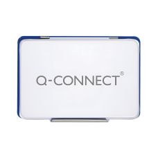 Poduszka do stempli Q-CONNECT z tuszem niebieskim metalowa 110x70mm