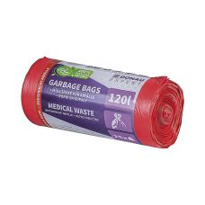 Worki na odpady medyczne DONAU EXPERT, LDPE, 120l, 25 szt., czerwone