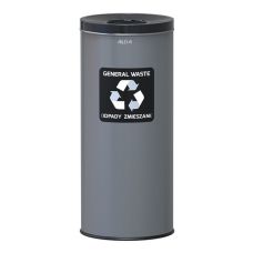Kosz Na Śmieci Alda Eko 45L segregacja Metal I Plastik szary