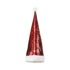 Czapka Mikołaja z Cekinami Mix Kolorów Długość 70 cm Regulowana