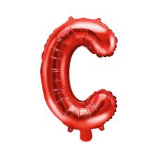 Balon foliowy Litera "C", 35cm, czerwony
