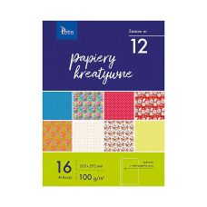 Zeszyt Papierów Kreatywnych A4 16 arkuszy 100g KB030-12 TETIS