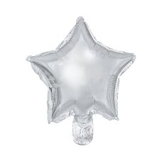 Balony Foliowe Gwiazdki Srebrne Metalizowane 25 cm (25 sztuk)