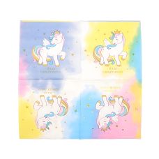 Serwetki papierowe PARTY GO Unicorn, wzór jednorożec, 33x33 cm, 10 sztuk