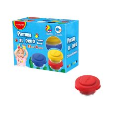 Farby do malowania palcami KEYROAD, zestaw 6 kolorów, pojemność 6x25 ml