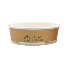 Miska papierowa sałatkowa kraft brązowa 500 ml średnica 150 mm 50 sztuk