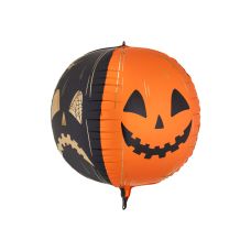 Balon foliowy Straszne dynie, 50 cm, pomarańczowo-czarne