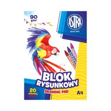 Blok rysunkowy Astra A4 20 kartek biały 100 g